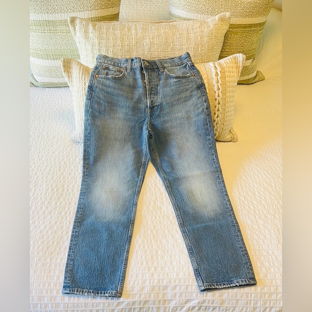 GAP Women's Straight Leg Jeans - Blue - Picture 2 of 16